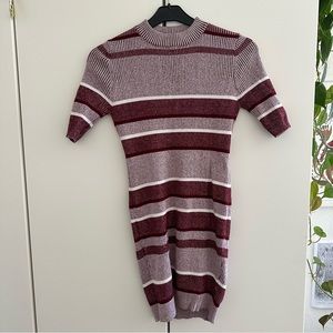 Alexander Wang Mockneck Tee Dress - body on knit